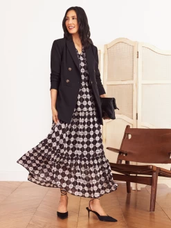 Chiffon Dot Dress BLACK MULTI -Classic Fashion Clothing Store F231908BLMPRODUCT 05