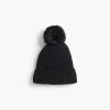 Rib Lined Pom Hat BLACK -Classic Fashion Clothing Store FEFA103BLKPRODUCT 01