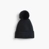 Hat Attack Cashmere Pom Hat -Classic Fashion Clothing Store FEFM503BLKPRODUCT 01