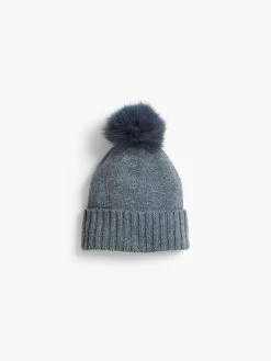Hat Attack Cashmere Pom Hat LIGHT GREY