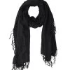 Meg Cohen Full Fringe Alpaca Scarf -Classic Fashion Clothing Store FFASBLKPRODUCT 01