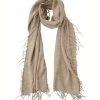 Meg Cohen Full Fringe Alpaca Scarf TAN -Classic Fashion Clothing Store FFASTNNPRODUCT 01