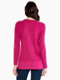 Waffle Vital Crew Neck Sweater CACTUS FLOWER -Classic Fashion Clothing Store H221134CFRPRODUCT 03