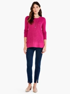 Waffle Vital Crew Neck Sweater CACTUS FLOWER -Classic Fashion Clothing Store H221134CFRPRODUCT 04