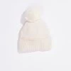 Hat Attack Cashmere Hat With Faux Fur Pom IVORY -Classic Fashion Clothing Store HEHC115 IVO