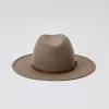 Hat Attack Chelsea Felt Hat With Leather Trim TAUPE -Classic Fashion Clothing Store KAFW405TAUPRODUCT 01