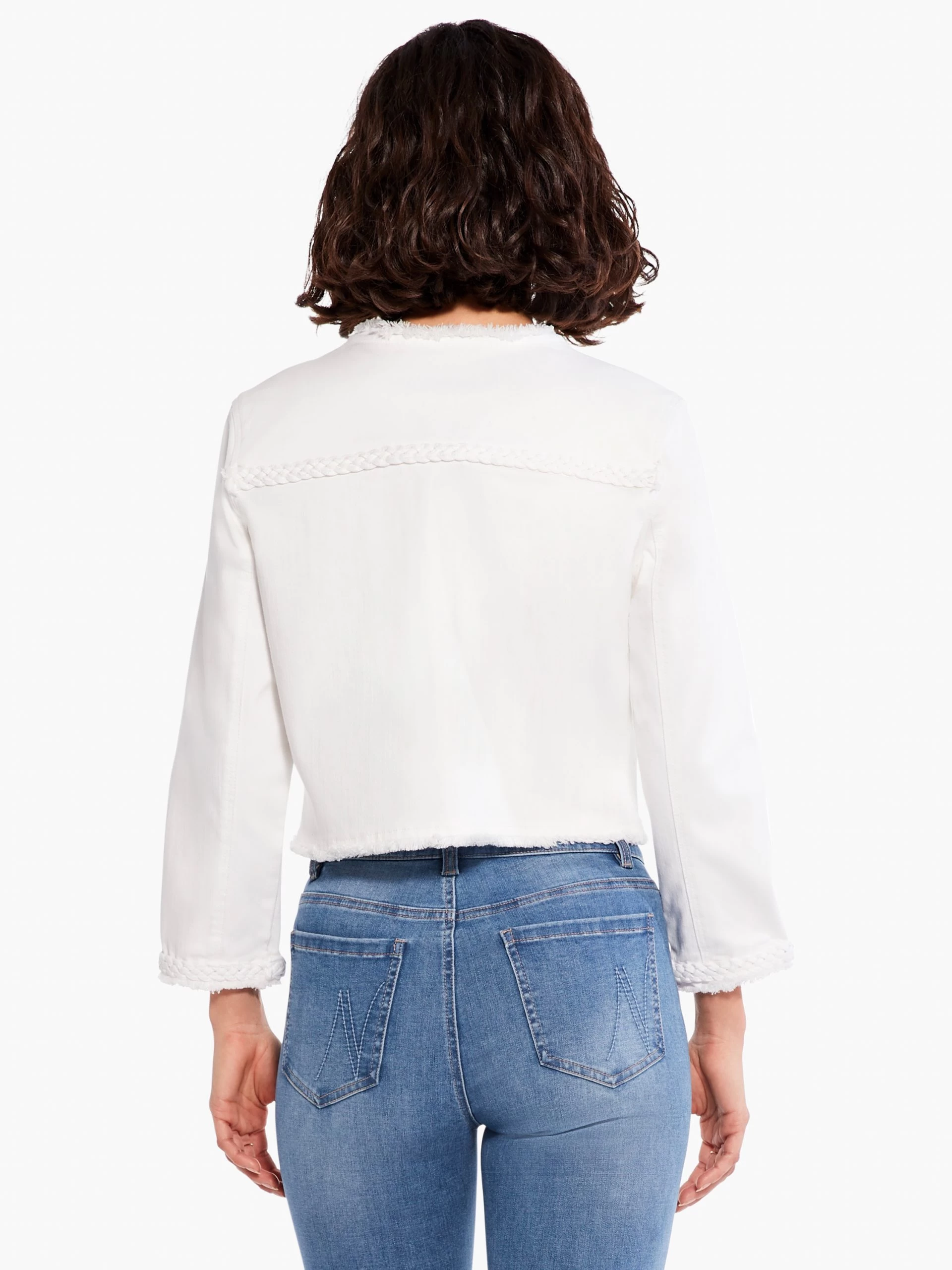 Liverpool - Braided Trim Crop Jacket WHITE 5 Liverpool - Braided Trim Crop Jacket WHITE - Image 3