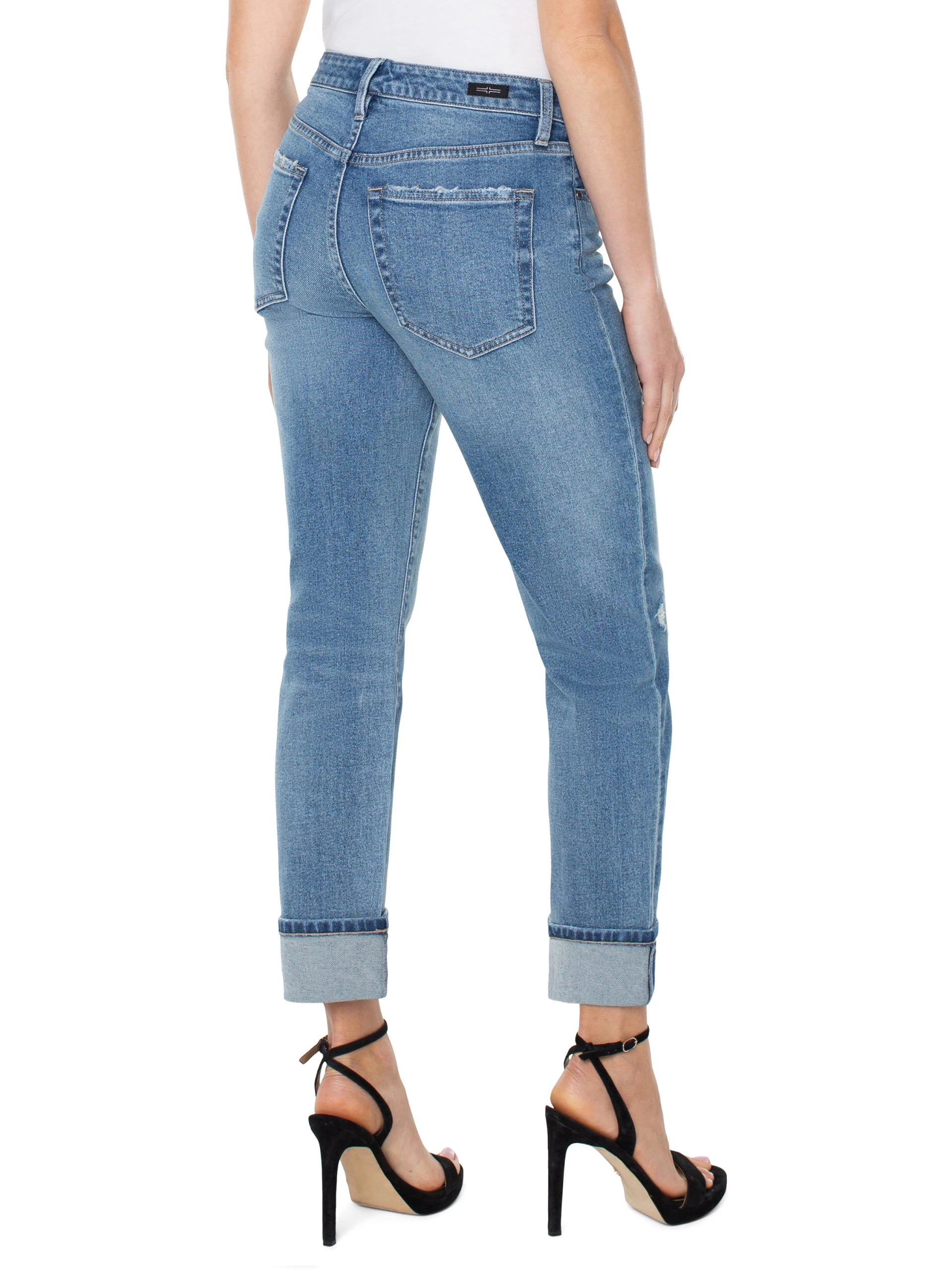 Liverpool - Marley Girlfriend Rolled Cuff LIGHT WASH 5 Liverpool - Marley Girlfriend Rolled Cuff LIGHT WASH - Image 3