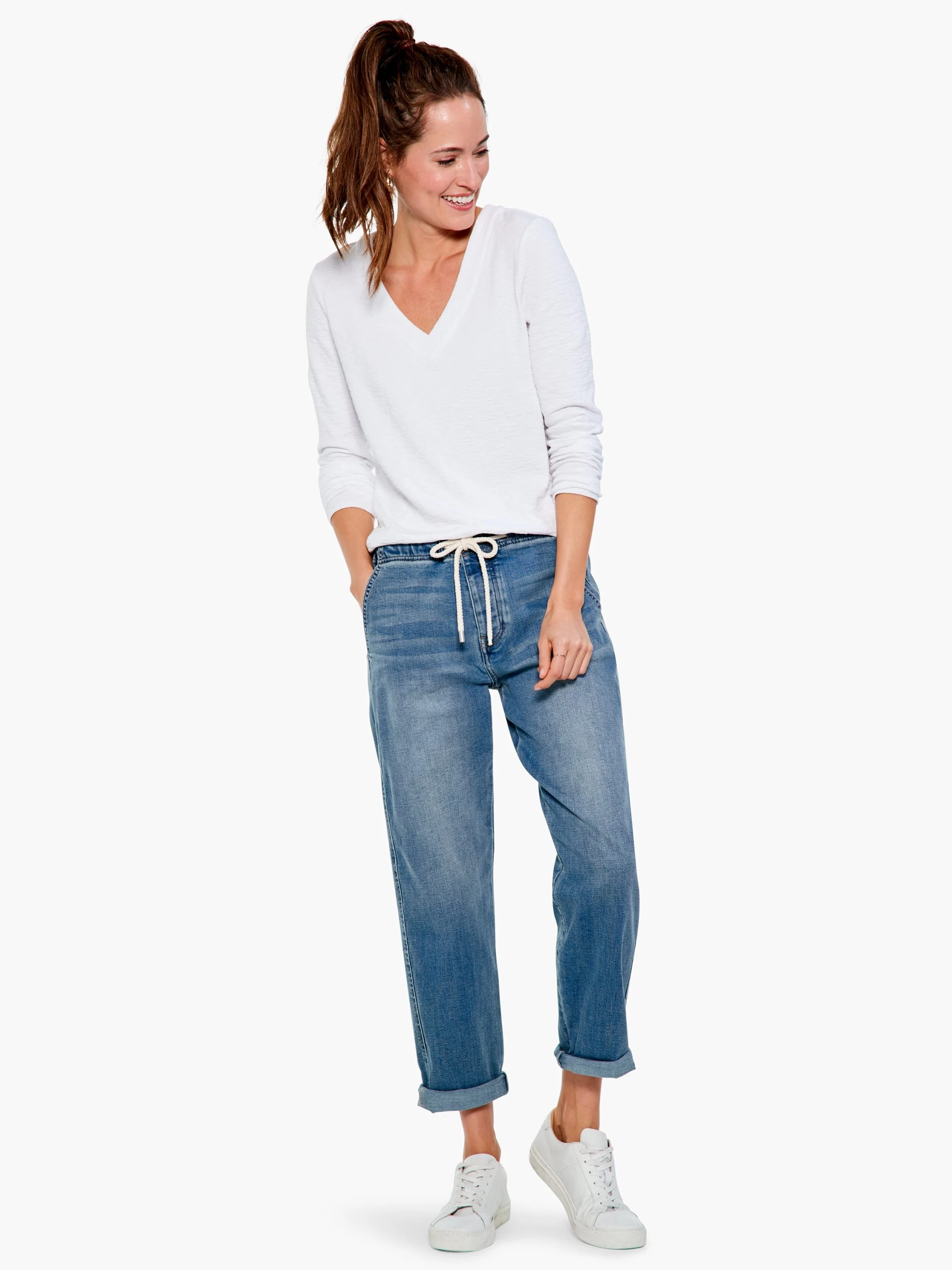 Liverpool The Rascal Tie Front Cuffed Pant DENIM 6 Liverpool The Rascal Tie Front Cuffed Pant DENIM - Image 4