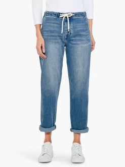 Liverpool The Rascal Tie Front Cuffed Pant DENIM