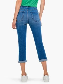 Liverpool Chloe Crop Skinny Jean With Rolled Cuff DENIM -Classic Fashion Clothing Store LM7065CH1DENPRODUCT 04