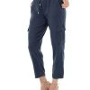 Liverpool Elastic Waistband Cargo Pant NAVY