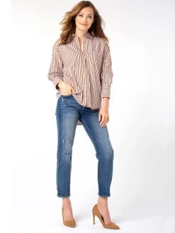 Liverpool - Kennedy Crop Straight W/ Cut Hem MEDIUM WASH -Classic Fashion Clothing Store LM7195VHMWSPRODUCT 04