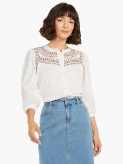 Embroidered Pop Shirt WHITE MULTI