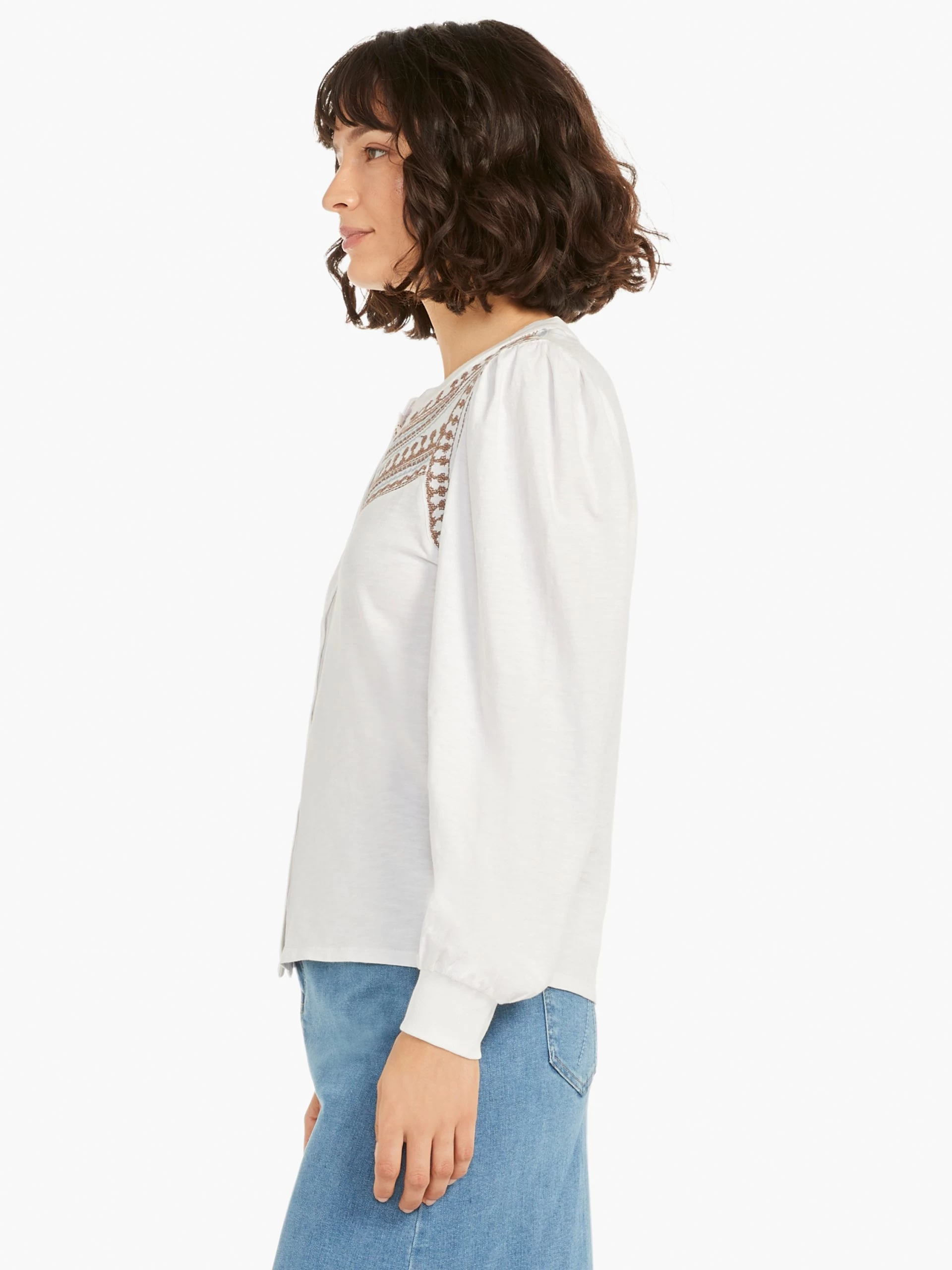 Embroidered Pop Shirt WHITE MULTI 4 Embroidered Pop Shirt WHITE MULTI - Image 2