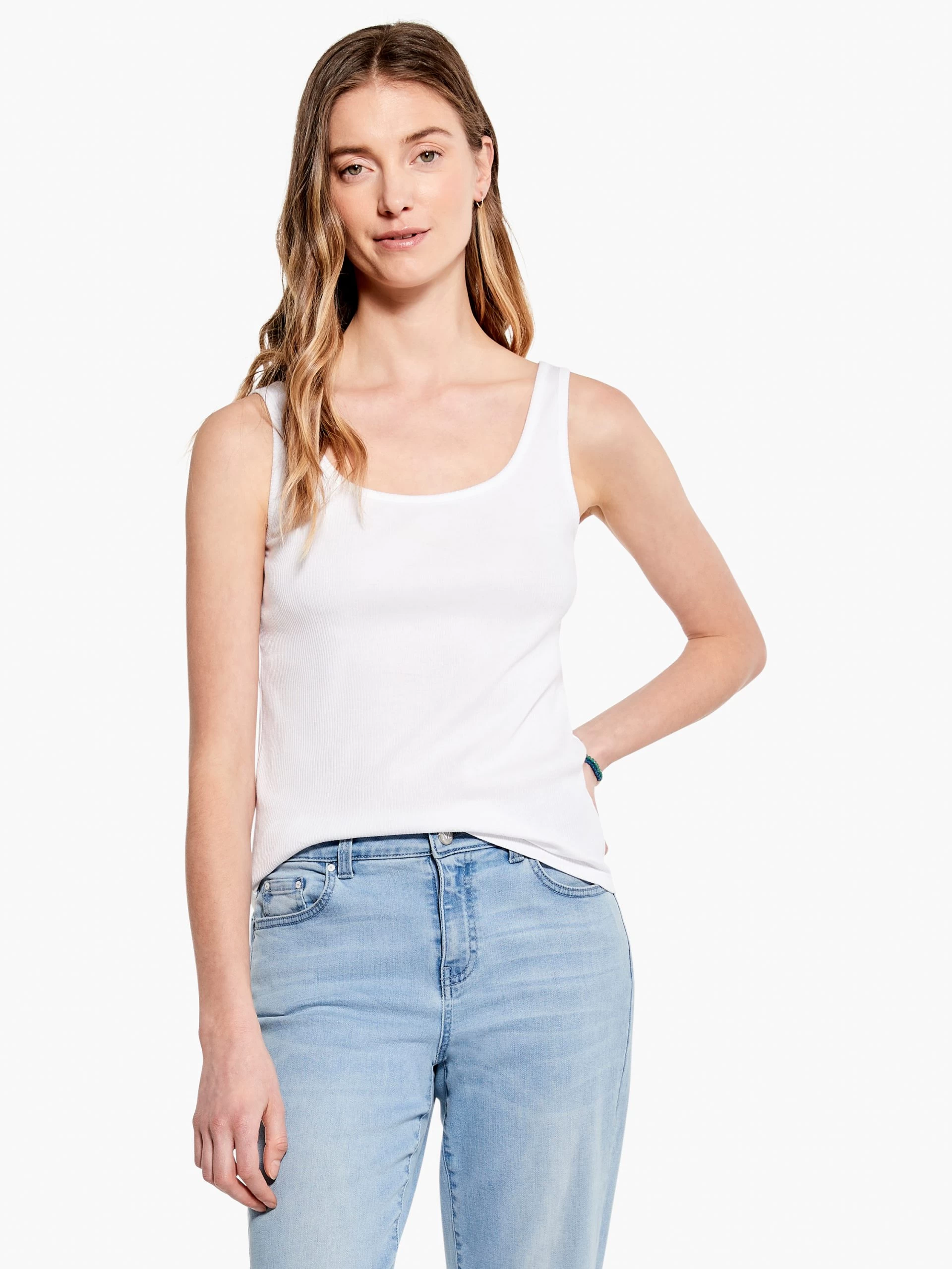 Drapey Rib Scoop Tank PAPER WHITE 3 Drapey Rib Scoop Tank PAPER WHITE