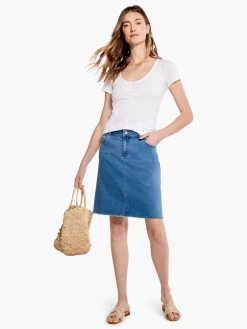 Drapey Rib Scrunch Tee PAPER WHITE -Classic Fashion Clothing Store M231088PWHPRODUCT 04