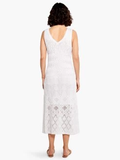Crochet Statement Dress PAPER WHITE 8 Crochet Statement Dress PAPER WHITE -Classic Fashion Clothing Store M231220PWHPRODUCT 03