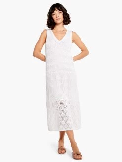 Crochet Statement Dress PAPER WHITE 9 Crochet Statement Dress PAPER WHITE -Classic Fashion Clothing Store M231220PWHPRODUCT 04