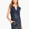 Embroidered Fauna Dress INDIGO MULTI -Classic Fashion Clothing Store M231264IMIPRODUCT 01