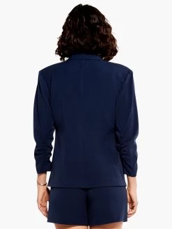 Scrunch Sleeve Avenue Jacket DARK INDIGO -Classic Fashion Clothing Store M231502DIDPRODUCT 03