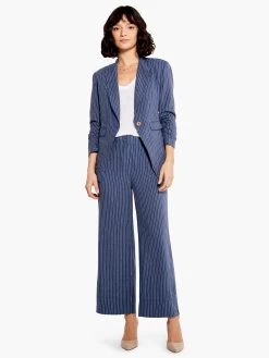 Central Park Scrunch Sleeve Jacket BLUE MULTI -Classic Fashion Clothing Store M231509BLTPRODUCT 04