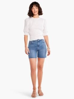 Cotton Lawn Smocked Top PAPER WHITE -Classic Fashion Clothing Store M231600PWHPRODUCT 04