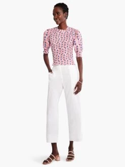 Geo Dots Smocked Top PINK MULTI 9 Geo Dots Smocked Top PINK MULTI -Classic Fashion Clothing Store M231640PKMPRODUCT 04