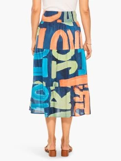 Love Art Joy Skirt INDIGO MULTI -Classic Fashion Clothing Store M231711IMIPRODUCT 03