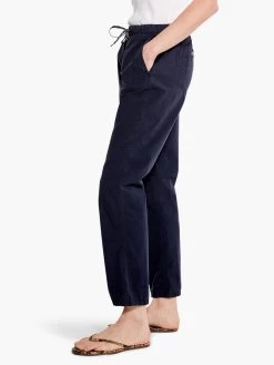 Cotton Poplin Relaxed Ankle Pant DARK INDIGO -Classic Fashion Clothing Store M231821DIDPRODUCT 03