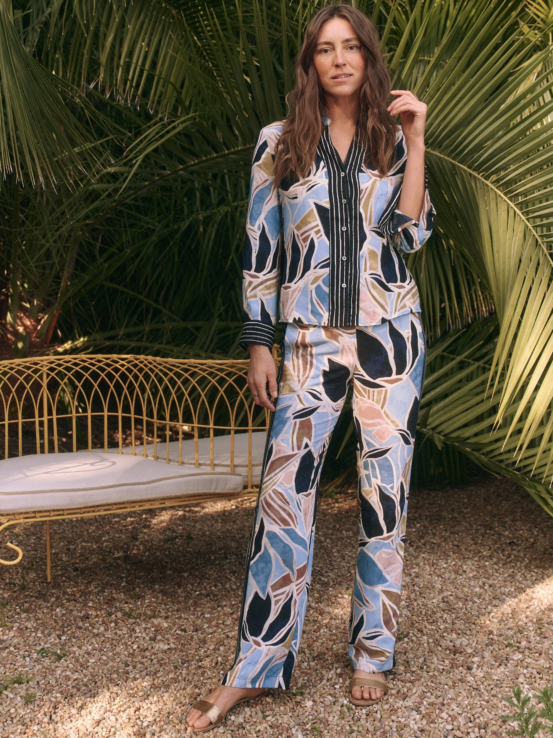 Sapphire Shades Wide-Leg Pant BLUE MULTI 3 Sapphire Shades Wide-Leg Pant BLUE MULTI