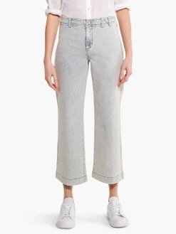 NZ Denim Mid Rise Wide-Leg Crop Jean SALT