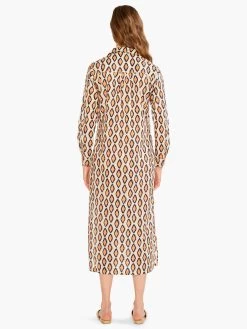 Falling Diamonds Dress ORANGE MULTI -Classic Fashion Clothing Store M231902ORMPRODUCT 03