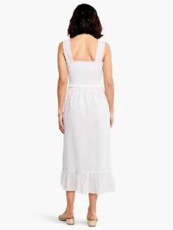 Cotton Lawn Smocked Dress PAPER WHITE -Classic Fashion Clothing Store M231904PWHPRODUCT 03