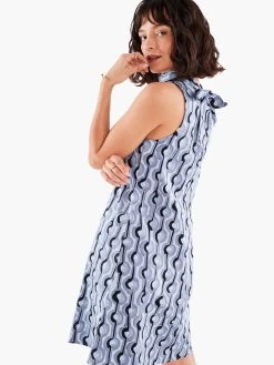 Painted Clouds Dress BLUE MULTI