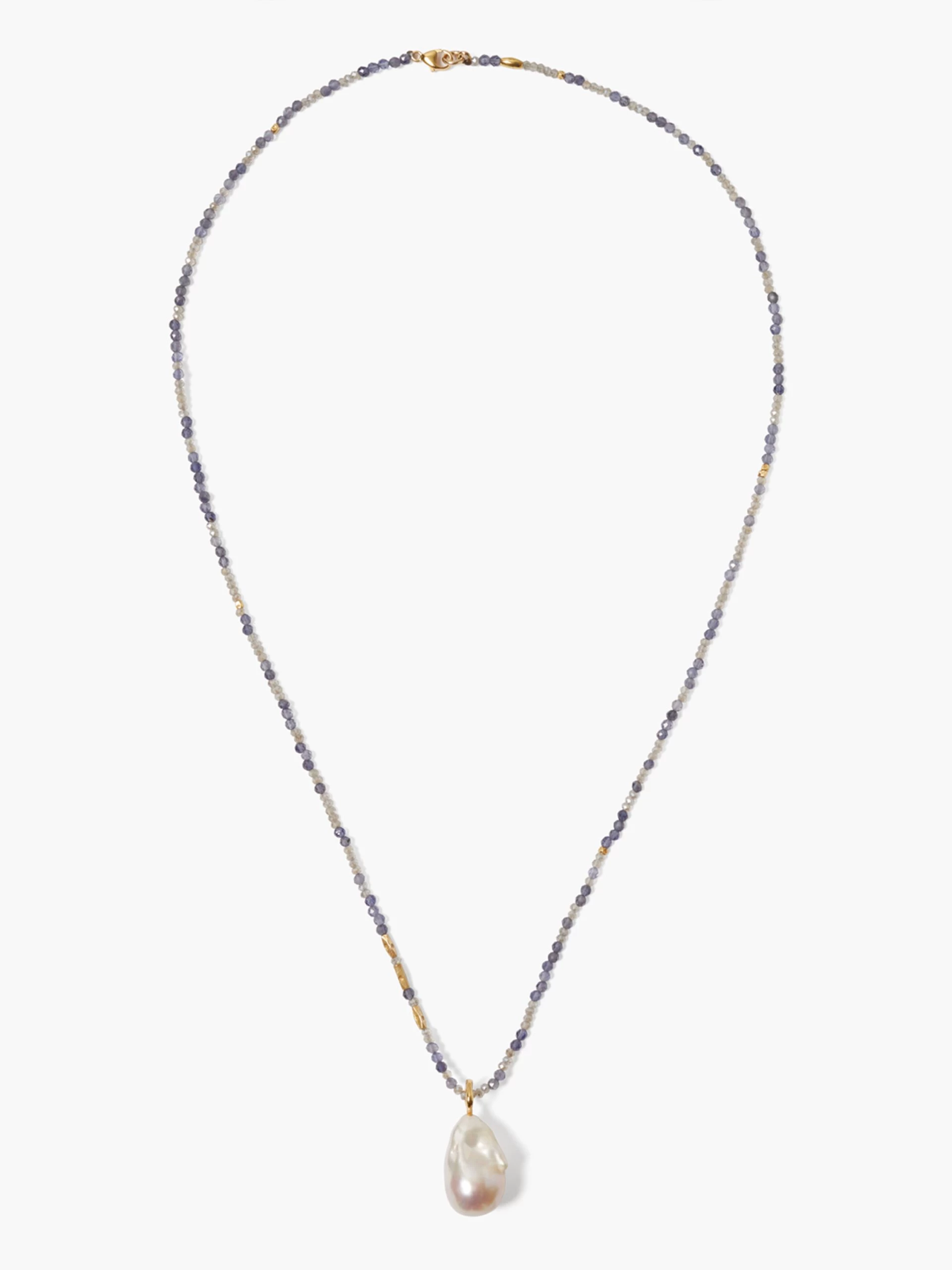 Chan Luu - Pearl Iolite Beaded Necklace MULTI 3 Chan Luu - Pearl Iolite Beaded Necklace MULTI