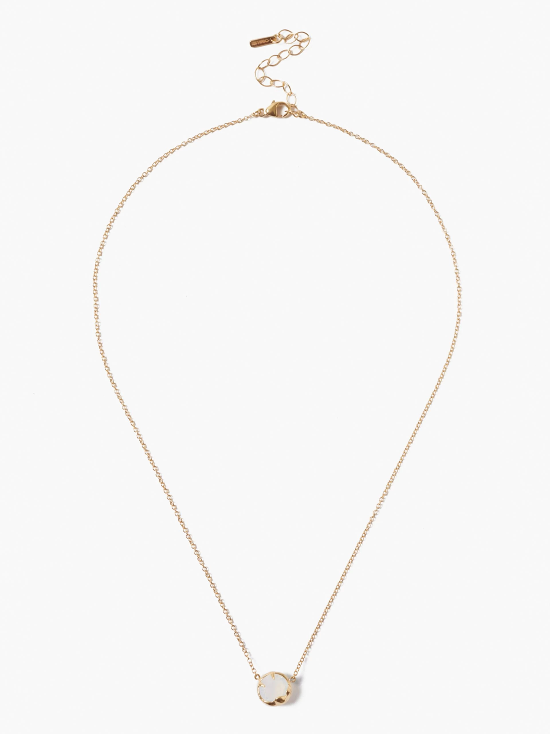 Chan Luu - Single Stone Necklace WHITE 3 Chan Luu - Single Stone Necklace WHITE