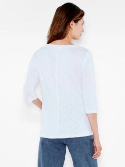 NZT 3/4 Sleeve Boat Tee PAPER WHITE -Classic Fashion Clothing Store NZTESS1004PWHPRODUCT 03