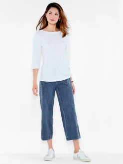 NZT 3/4 Sleeve Boat Tee PAPER WHITE -Classic Fashion Clothing Store NZTESS1004PWHPRODUCT 04