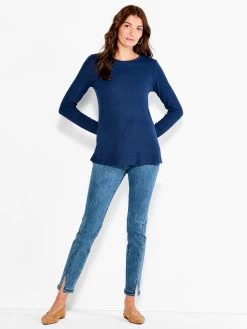 NZT Sweet Dreams Long Sleeve Crew Tee DARK INDIGO 9 NZT Sweet Dreams Long Sleeve Crew Tee DARK INDIGO -Classic Fashion Clothing Store NZTESS1016DIDPRODUCT 04