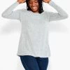 NZT Sweet Dreams Long Sleeve Crew Tee GREY MIX