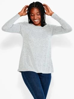 NZT Sweet Dreams Long Sleeve Crew Tee GREY MIX