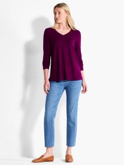 NZT Sweet Dreams V Tee MULBERRY 9 NZT Sweet Dreams V Tee MULBERRY -Classic Fashion Clothing Store NZTF231090MULPRODUCT 04