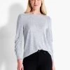 NZT Sweet Dreams Ruched Sleeve Crew Neck GREY MIX