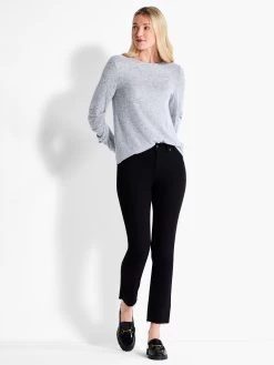 NZT Sweet Dreams Ruched Sleeve Crew Neck GREY MIX -Classic Fashion Clothing Store NZTF232037GRMPRODUCT 04