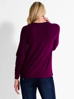 NZT Sweet Dreams Ruched Sleeve Crew Neck MULBERRY -Classic Fashion Clothing Store NZTF232037MULPRODUCT 03