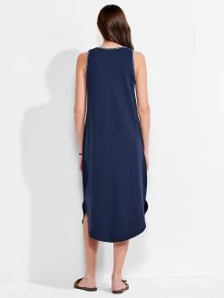 NZT Scoop Neck Stitch Tank Dress DARK INDIGO MULTI -Classic Fashion Clothing Store NZTM231260DMIPRODUCT 03