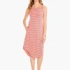 NZT Striped Tank Dress ORANGE MULTI