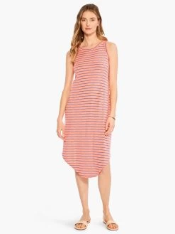 NZT Striped Tank Dress ORANGE MULTI -Classic Fashion Clothing Store NZTM231264ORMPRODUCT 04