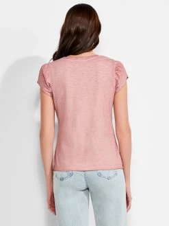 NZT Short Sleeve Tulip Sleeve Scoop Tee GINGER ROSE -Classic Fashion Clothing Store NZTM232014GREPRODUCT 03